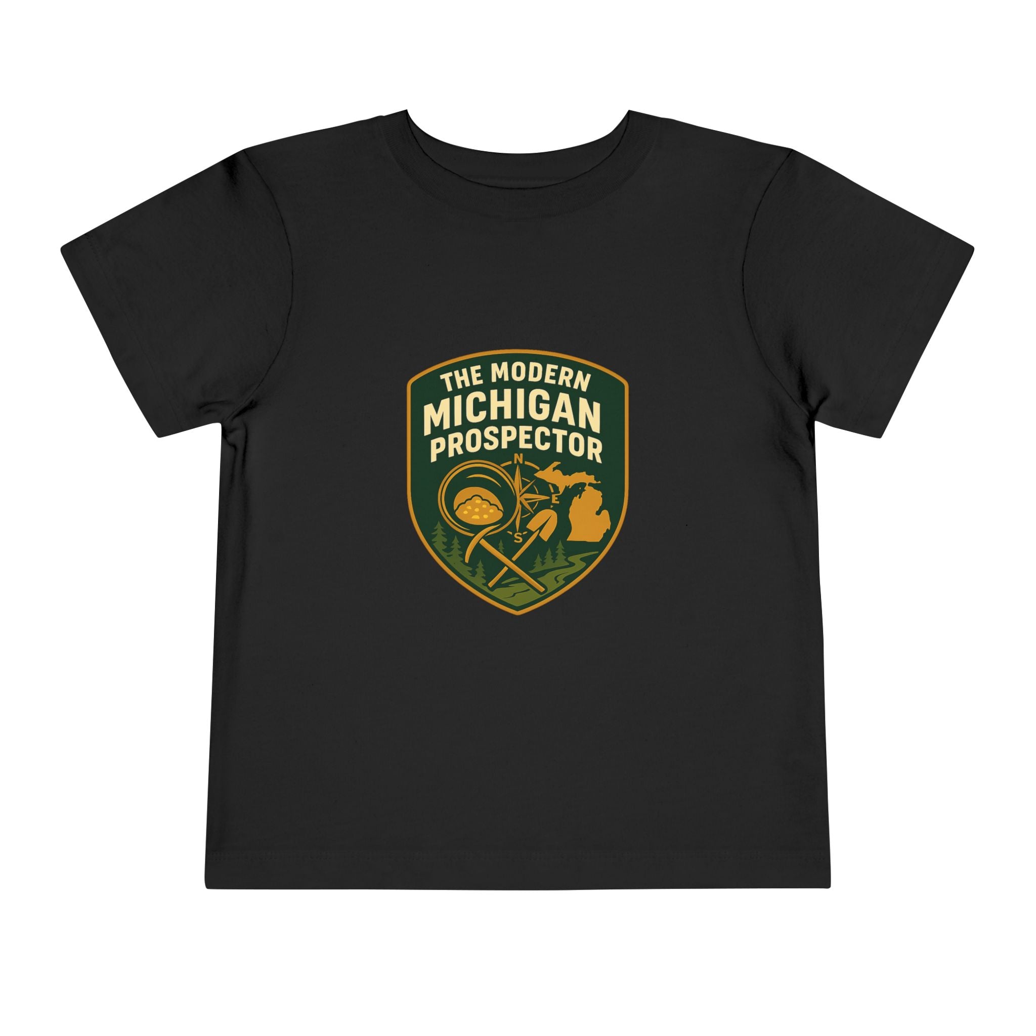 Toddler Tee — "The Modern Michigan Prospector" Badge Shirt