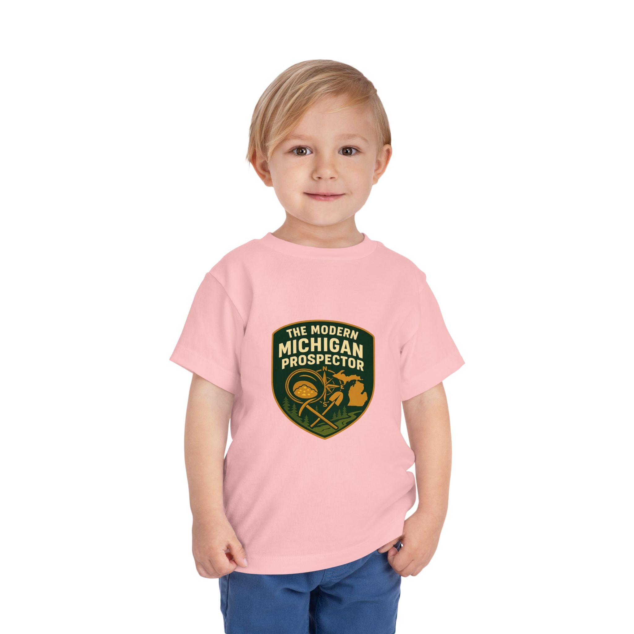Toddler Tee — "The Modern Michigan Prospector" Badge Shirt