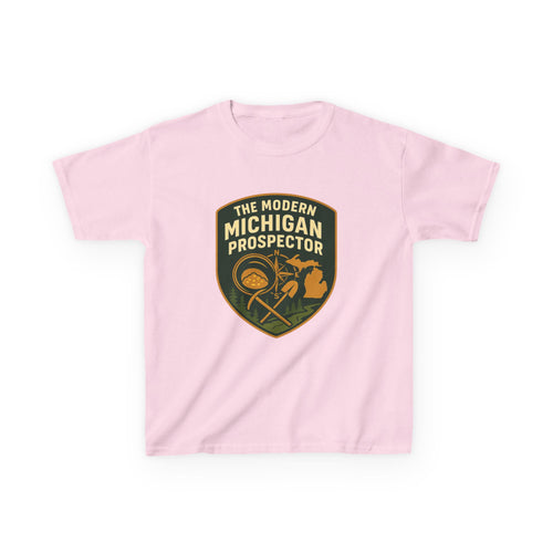 Kids T-Shirt — "The Modern Michigan Prospector" Vintage Badge Tee
